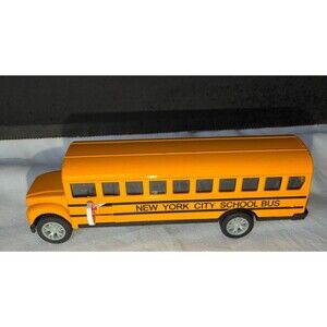 New York Super School Bus, Yellow - Showcasts 9948/4DNY - Diecast Model Toy Bus